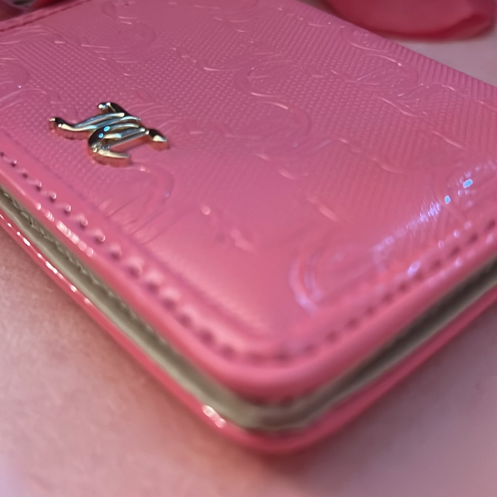 🩷🍒Juicy Couture Pink Card Holder with Bow Keychain - Picture 6 of 7